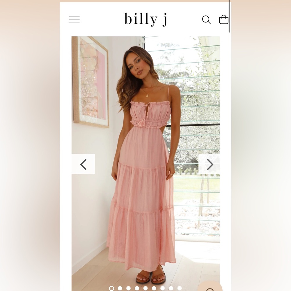 pink maxi dress
